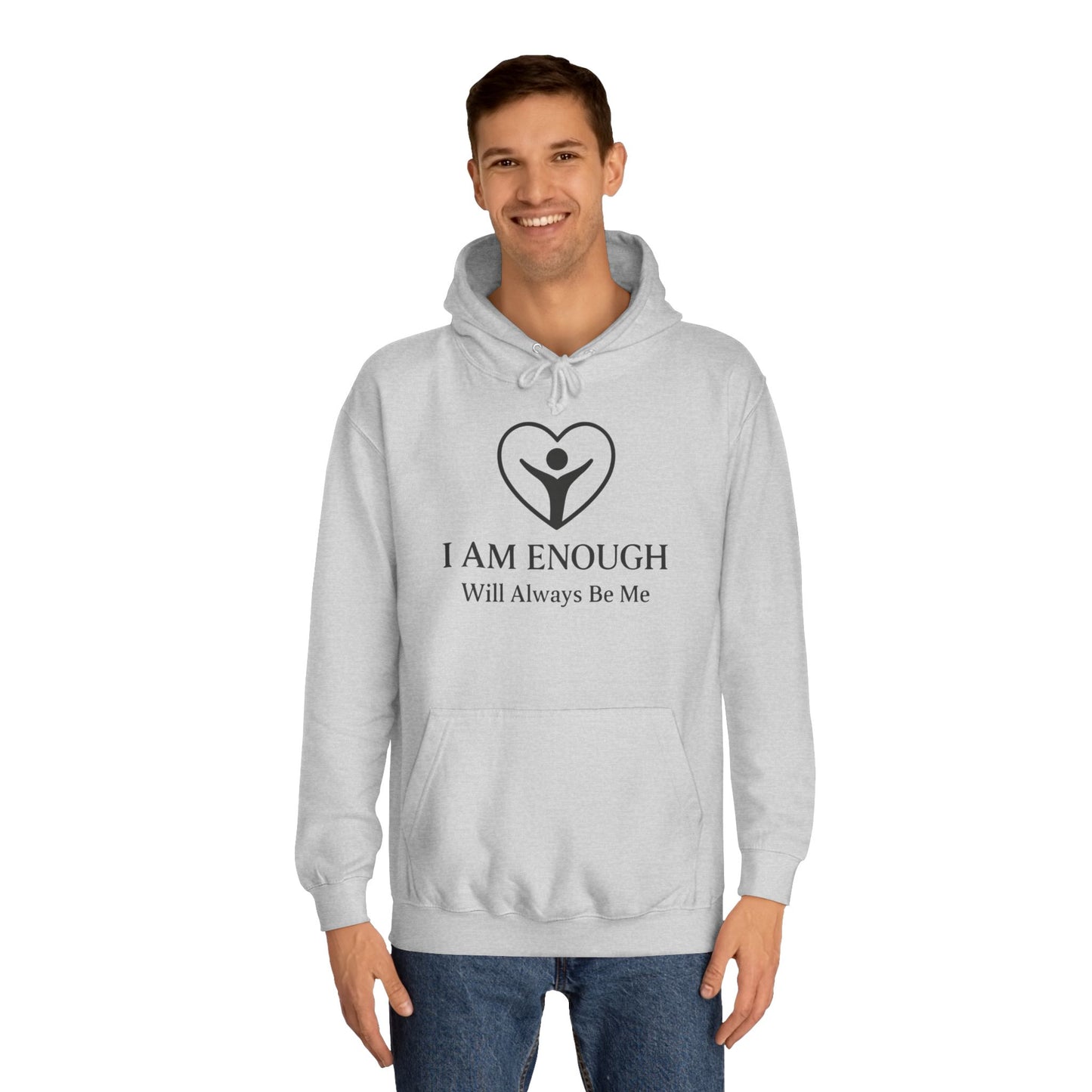 'I Am Enough' Brand Logo and Icon Unisex College Hoodie