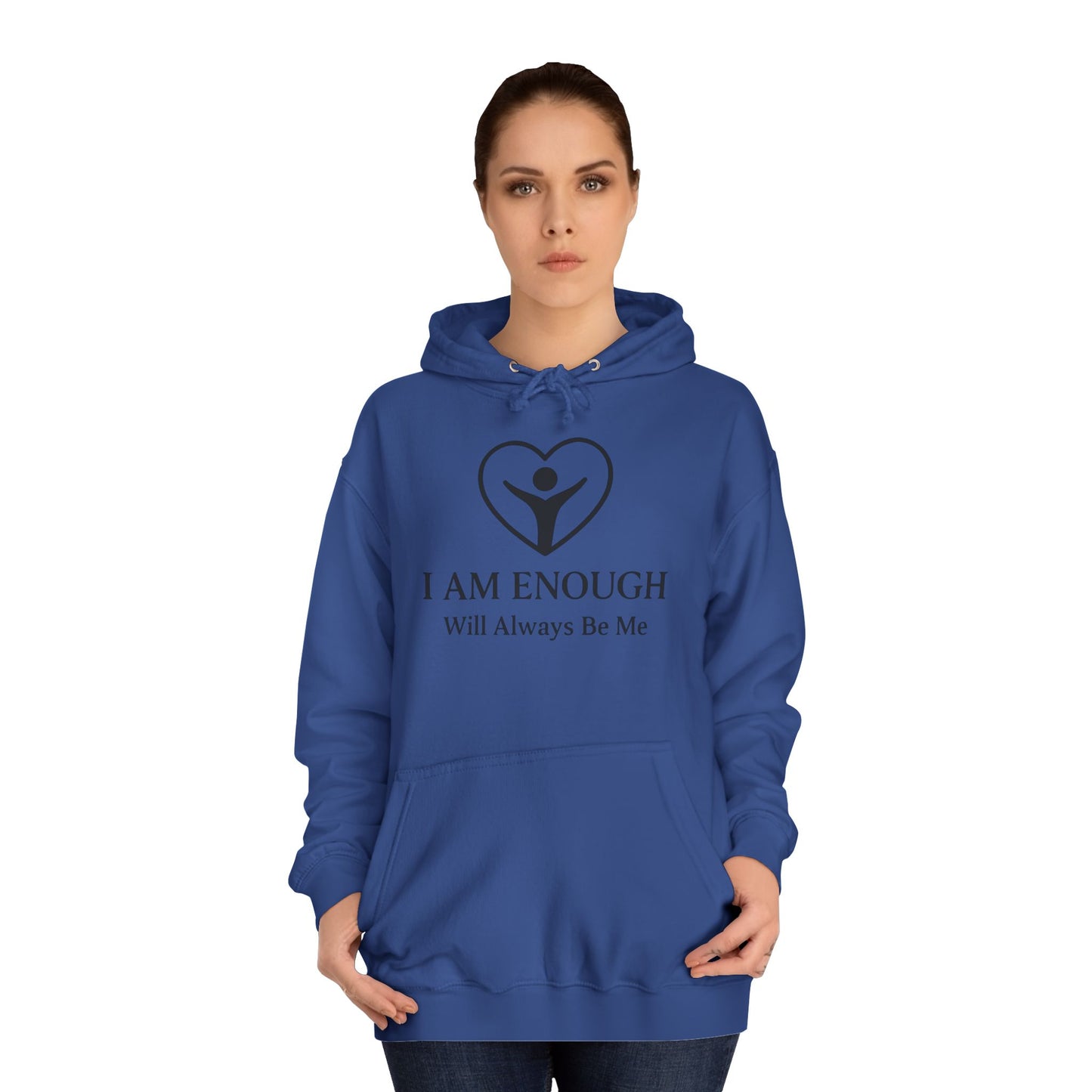 'I Am Enough' Brand Logo and Icon Unisex College Hoodie