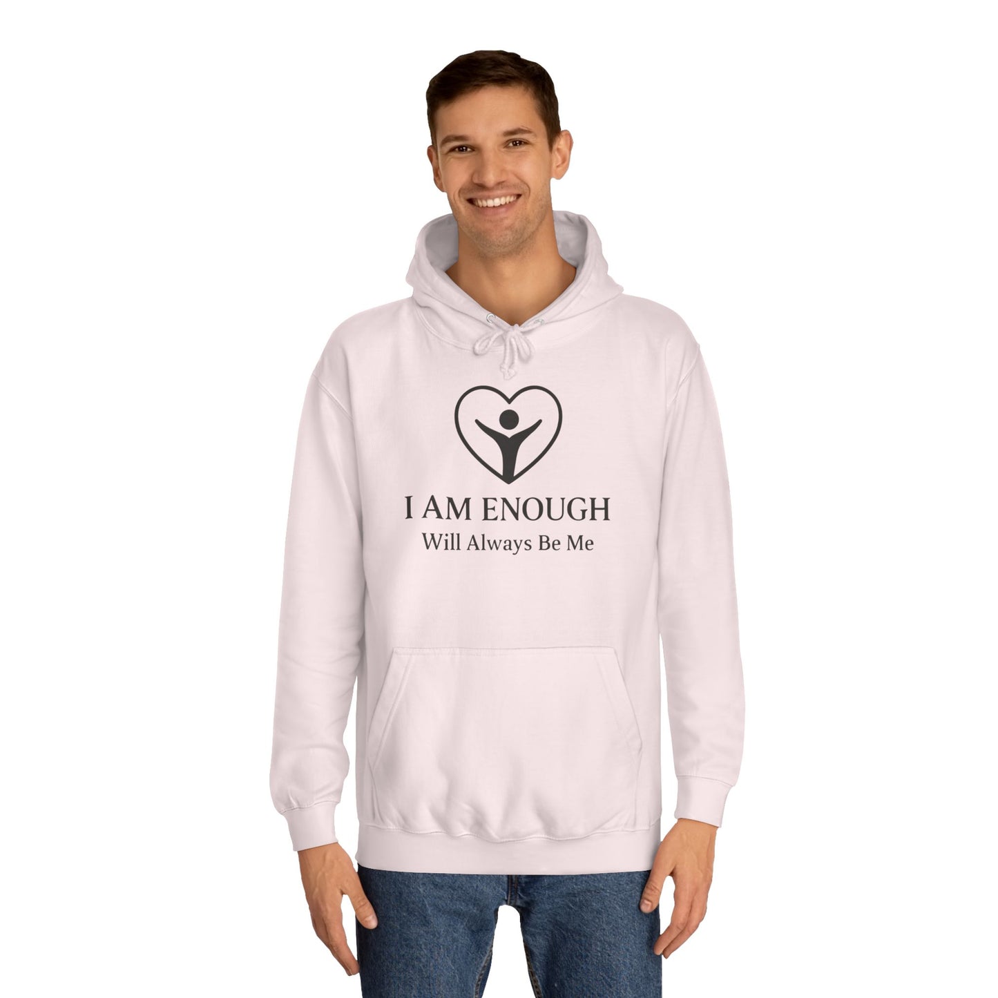 'I Am Enough' Brand Logo and Icon Unisex College Hoodie