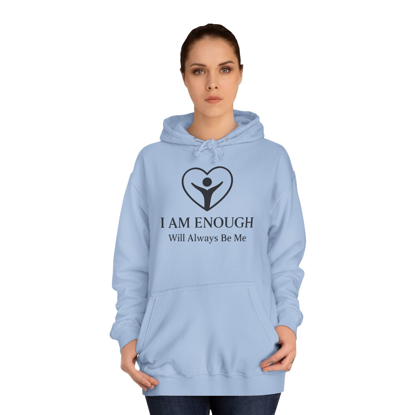 'I Am Enough' Brand Logo and Icon Unisex College Hoodie