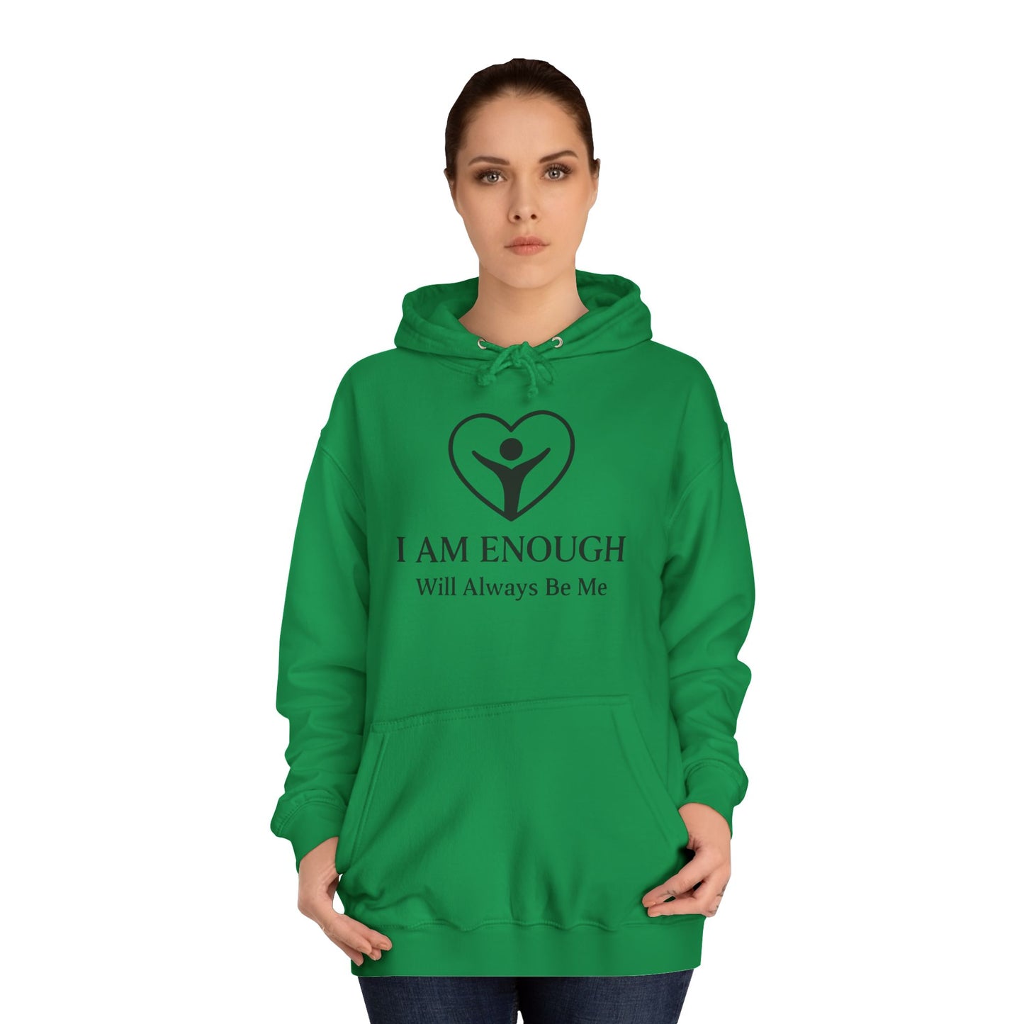 'I Am Enough' Brand Logo and Icon Unisex College Hoodie