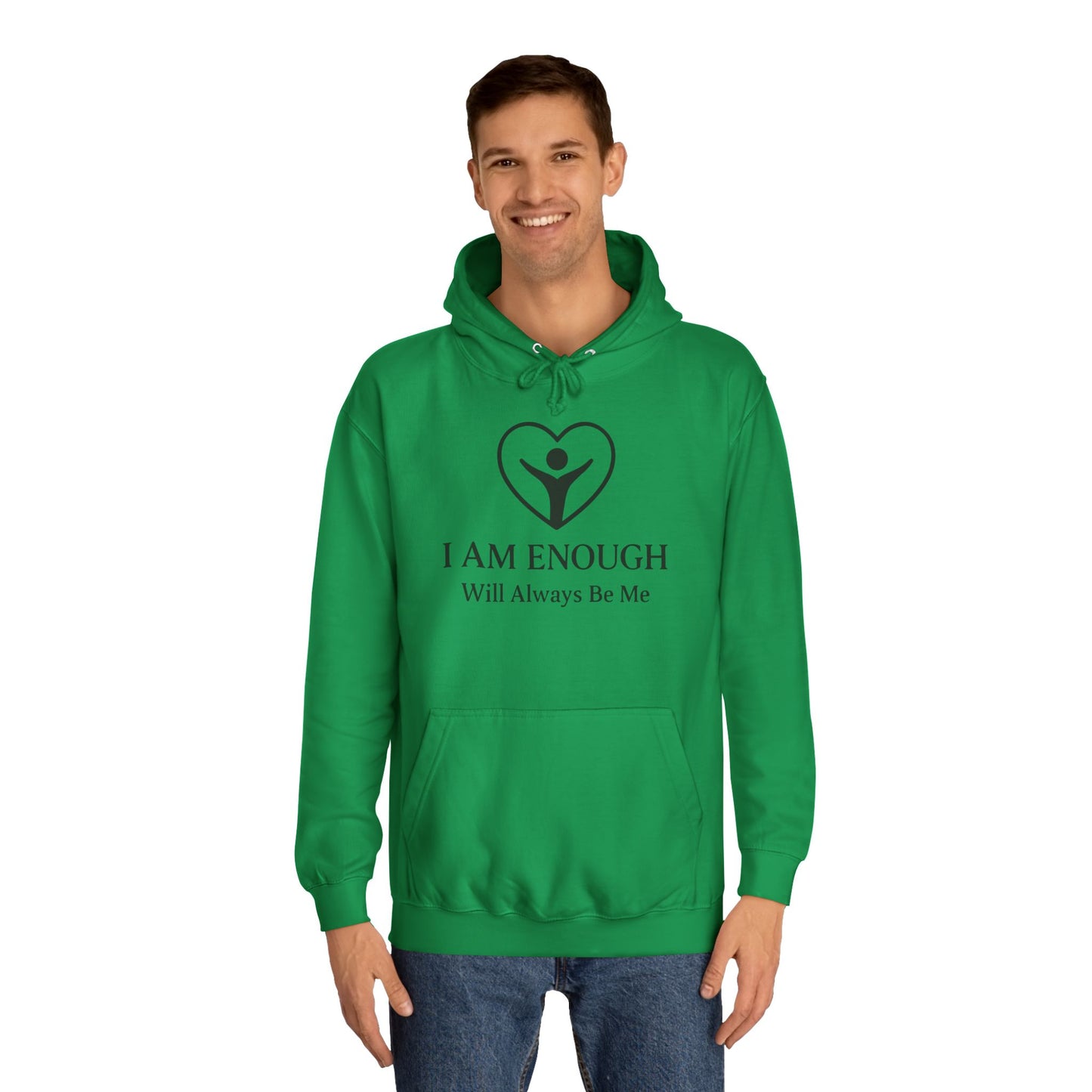 'I Am Enough' Brand Logo and Icon Unisex College Hoodie