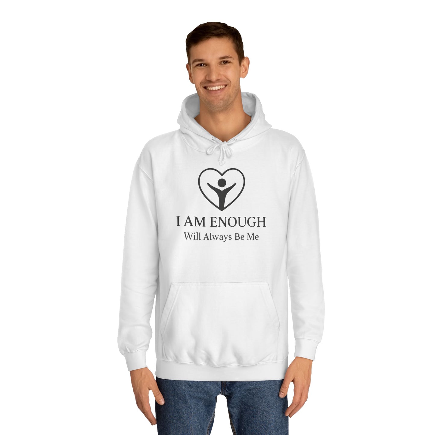 'I Am Enough' Brand Logo and Icon Unisex College Hoodie