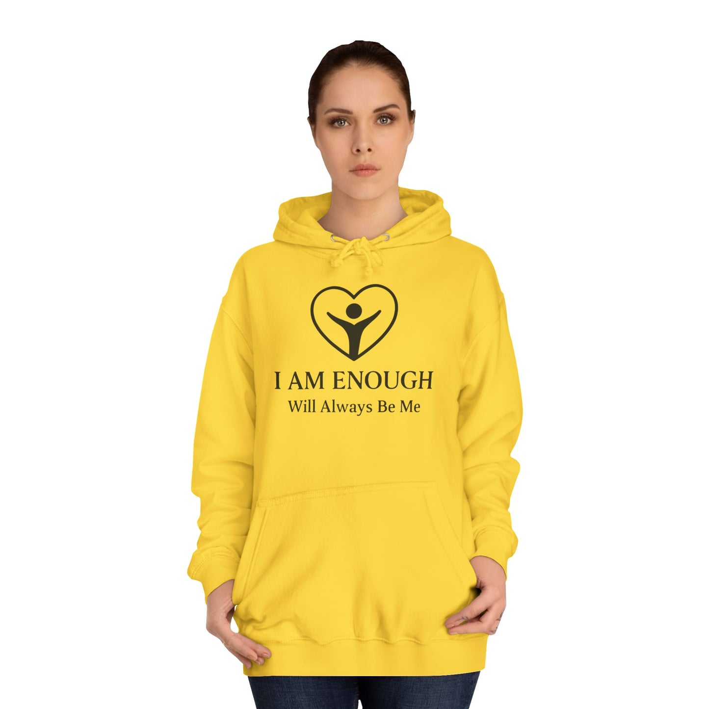 'I Am Enough' Brand Logo and Icon Unisex College Hoodie