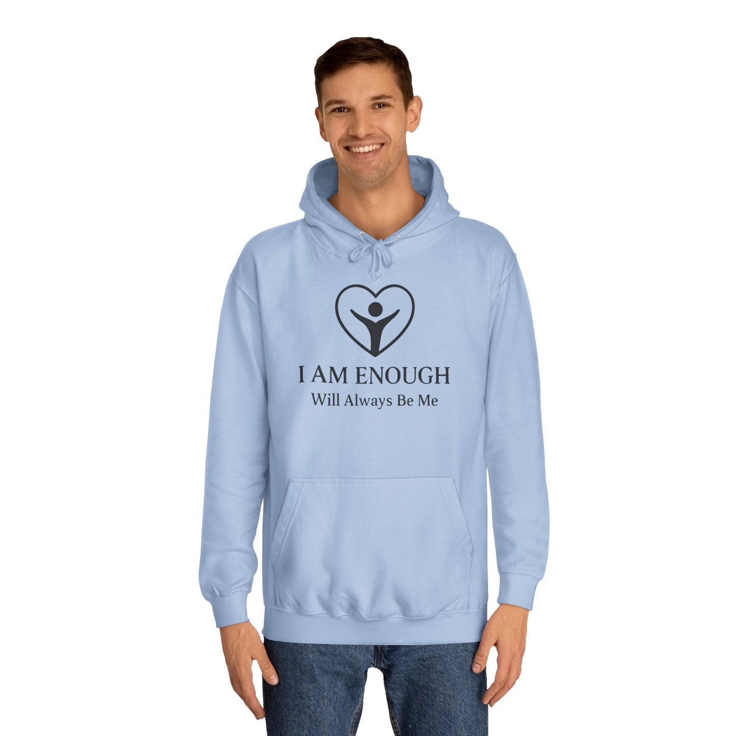 'I Am Enough' Brand Logo and Icon Unisex College Hoodie
