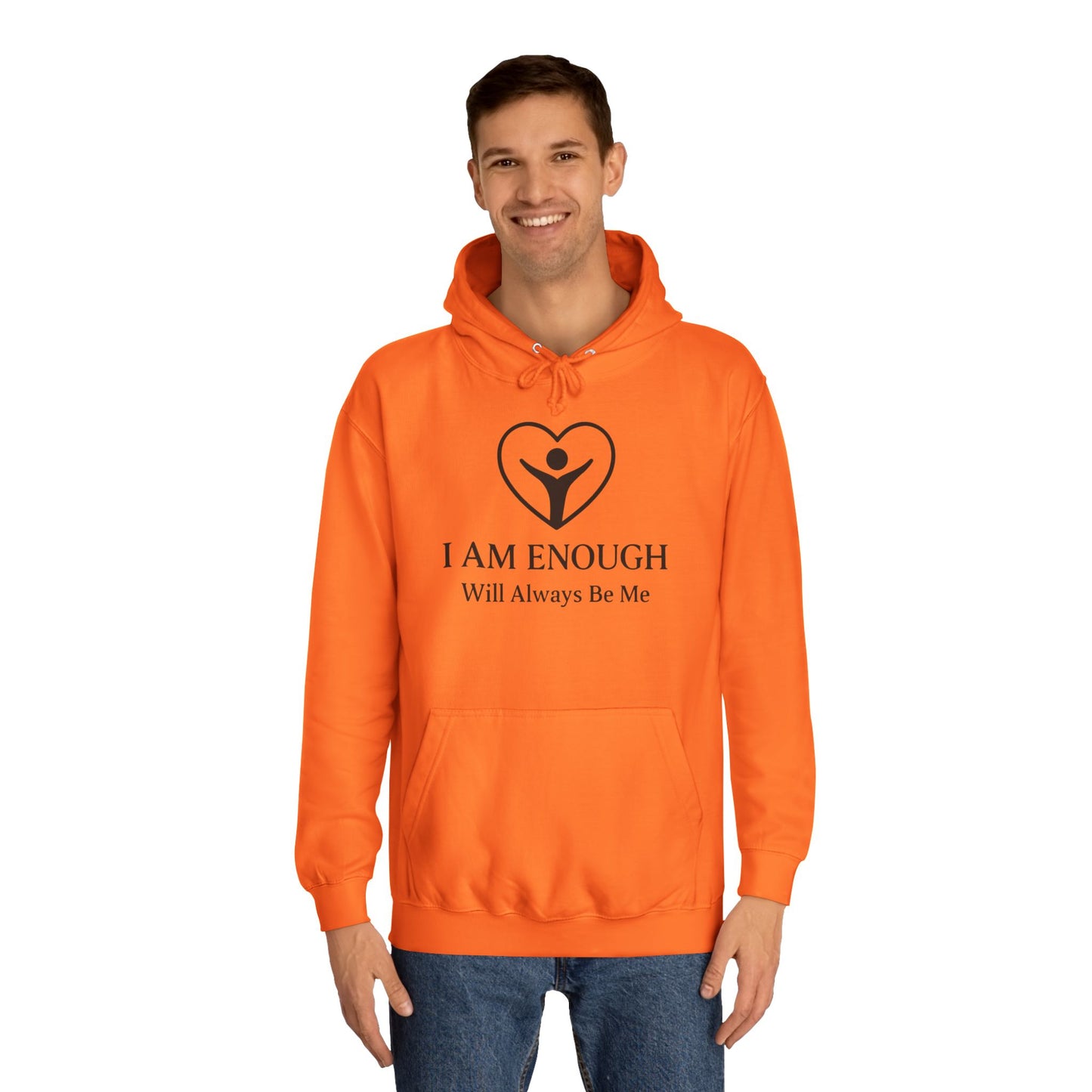 'I Am Enough' Brand Logo and Icon Unisex College Hoodie