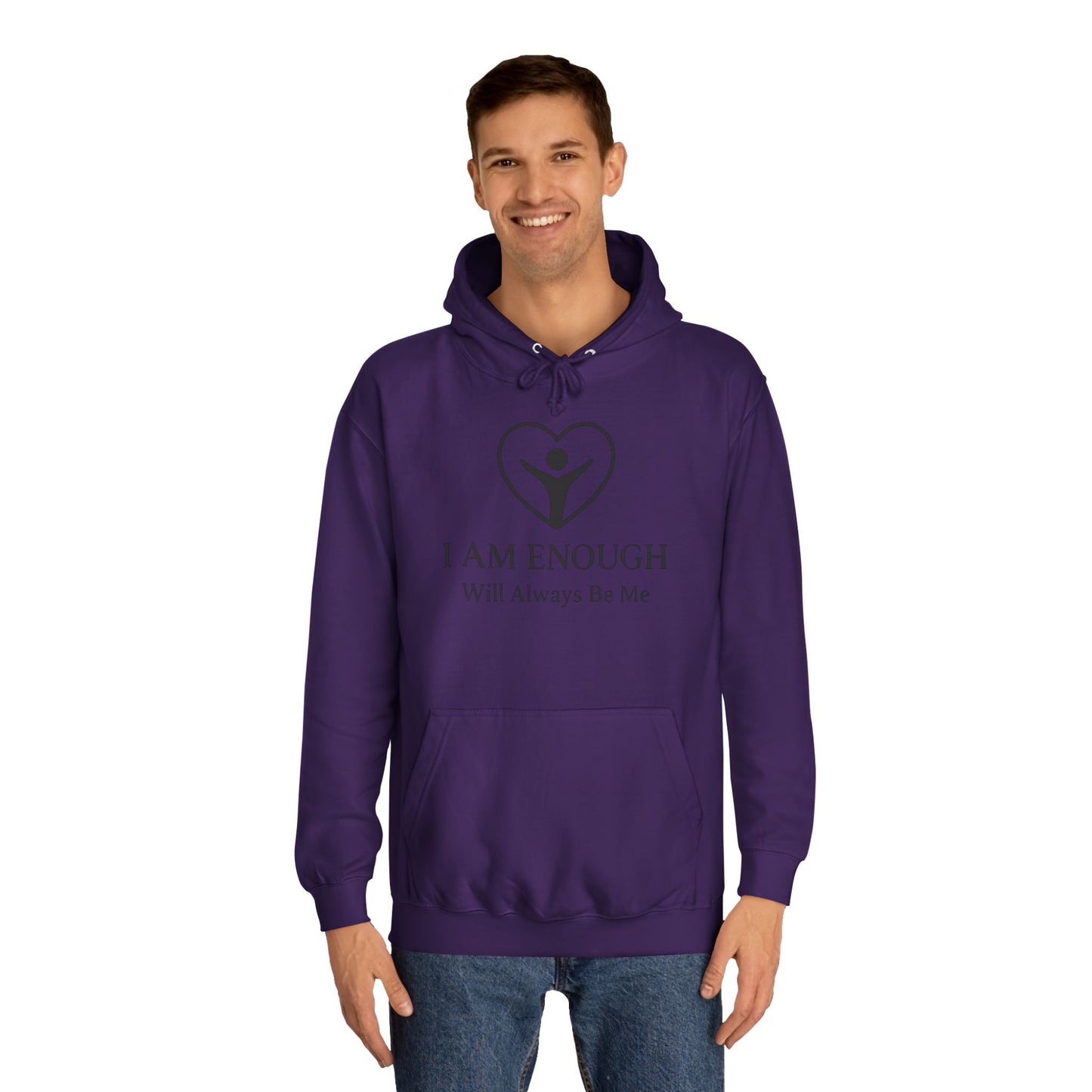 'I Am Enough' Brand Logo and Icon Unisex College Hoodie