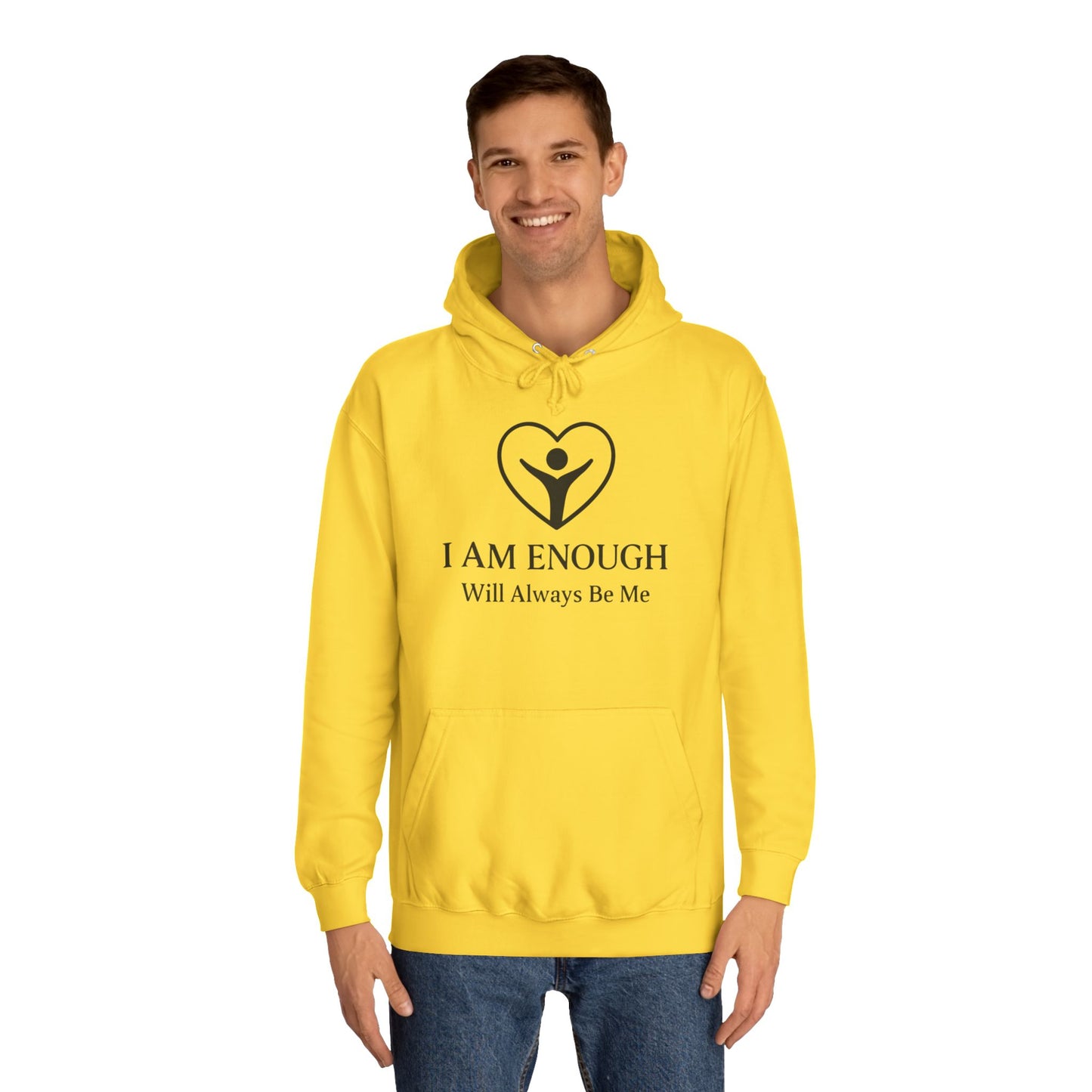 'I Am Enough' Brand Logo and Icon Unisex College Hoodie
