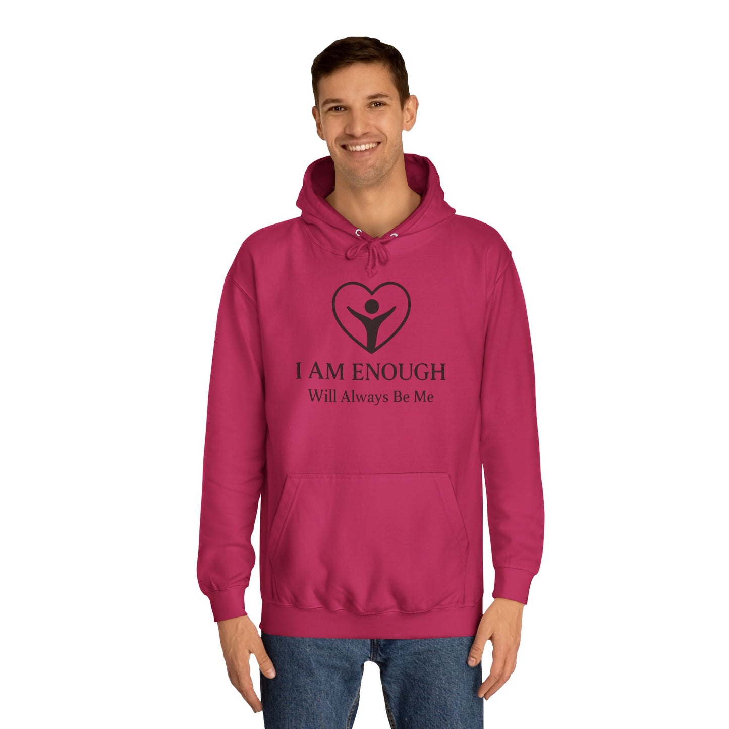 'I Am Enough' Brand Logo and Icon Unisex College Hoodie