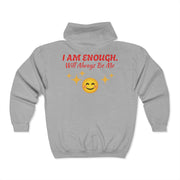 'I Am Enough' Brand Unisex Zip Hoodie